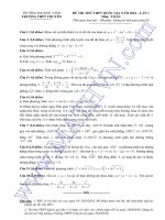 Đề và đáp án thi thử môn toán THPT tham khảo thi đại học (35) 