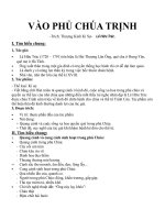 VÀO PHỦ CHÚA TRỊNH ngữ văn 11 bài soạn
