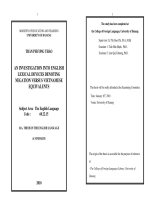 An investigation into english lexical devices denoting negation versus vietnamese equivalents