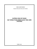 HƯỚNG DẪN SỬ DỤNG HỆ THỐNG PHẦN MỀM QUAN TRẮC MÔI TRƯỜNG