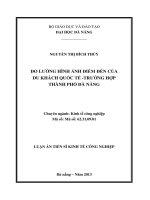 ĐO LƯỜNG HÌNH ẢNH ĐIỂM ĐẾN CỦA DU KHÁCH QUỐC TẾ -TRƯỜNG HỢP THÀNH PHỐ ĐÀ NẴNG