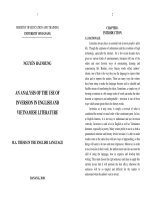 An analysis of the use of inversion in english and vietnamese literature