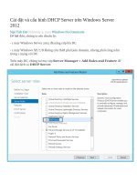 Cài đặt và cấu hình DHCP server trên windows server 2012