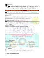 chuyên đề BẤT PHƯƠNG TRÌNH VÔ TỶ THI THPT QUỐC GIA