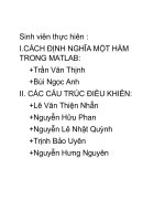 bài tập về hàm trong matlab