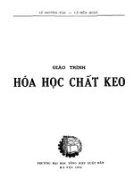 Giáo Trình HÓA HỌC CHẤT KEO