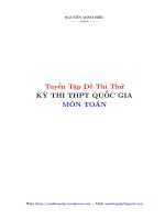 Đề và đáp án thi thử môn toán THPT tham khảo thi đại học (40) 
