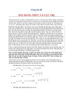 BẤT ĐẲNG THỨC và cực TRỊ Cực hay