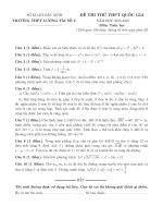 Đề và đáp án thi thử môn toán THPT tham khảo thi đại học (137) 