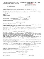 Đề thi thử môn toán THPT quốc gia năm 2015 (1) 