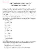 CHIẾN THUẬT PHÂN CHIA THỜI GIAN KHI LÀM BÀI THI THPT QUỐC GIA