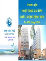 tham luận hoạt động cải tiến chất lượng bệnh viện