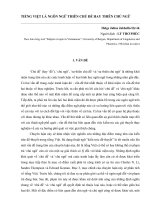TIẾNG VIỆT LÀ NGÔN NGỮ THIÊN CHỦ ĐỀ HAY THIÊN CHỦ NGỮ