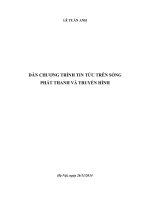 Dẫn chương trình tin tức trên sóng phát thanh truyền hình