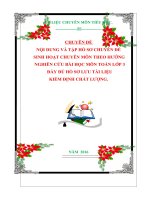 CHUYÊN ĐỀ NỘI DUNG VÀ TẬP HỒ SƠ CHUYÊN ĐỀ SINH HOẠT CHUYÊN MÔN THEO HƯỚNG NGHIÊN CỨU BÀI HỌC MÔN TOÁN LỚP 3  ĐẦY ĐỦ HỒ SƠ LƯU TÀI LIỆU  KIỂM ĐỊNH CHẤT LƯỢNG.