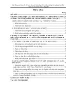 Tác động của biến đổi khí hậu và nước biển dâng đối với hoạt động lâm nghiệp tỉnh sóc trăng và đề xuất kế hoạch ứng phó