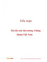 Tái cấu trúc thị trường Chứngkhoán Việt Nam