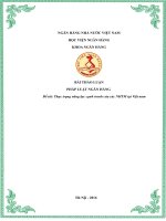 Thực trạng năng lực cạnh tranh của các NHTM tại Việt nam