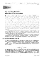 Lựa chọn dạng hàm số và kiểm định đặc trưng mô hình