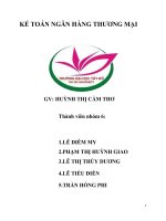 BÀI tập kê TOAN NGÂN HÀNG