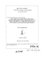 Hoàn thiện công nghệ chế tạo máy phay hiện đại, điều khiển chương trình kiểu f4025 CNC trên cơ sở hợp tác và tiếp nhận chuyển giao công nghệ của hãng deckel maho CHLB đức 