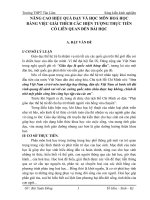 NÂNG CAO HIỆU QUẢ dạy và học môn HOÁ học BẰNG VIỆC GIẢI THÍCH các HIỆN TƯỢNG THỰC TIỄN có LIÊN QUAN đến bài học