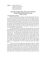 Đề cương luận văn tăng trưởng xanh tại việt nam