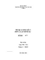 41 bài tập cá nhân tuần 1 đề số 5 