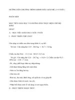 HƯỚNG dẫn CHƯƠNG TRÌNH GDMN mẫu GIÁO bé