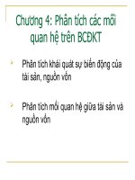 Phân tích các mối quan hệ trên BCĐKT