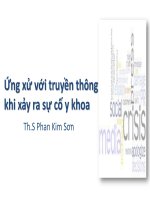 ứng xử với truyền thông khi xảy ra sự cố y khoa