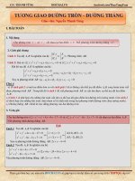 Tương Giao Đường Thẳng Đường Tròn Thầy Nguyễn Thanh Tùng