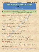 FREE: 50 bài hệ phương trình hay và khó thầy Tùng