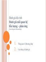 Đánh giá độc tính đánh giá mối quan hệ liều lượng – phản ứng