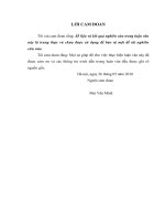 Hiệu quả kinh tế của các mô hình nuôi trồng thuỷ sản trên đất trũng ở xã nga thiện – nga sơn – thanh hoá