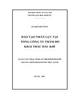 Đào tạo nhân lực tại tổng công ty thăm dò khai thác dầu khí 