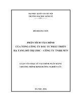 Phân tích tài chính của tổng công ty đầu tư phát triển hạ tầng đô thị UDIC   công ty TNHH một thành viên 