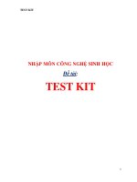 TIỂU LUẬN CÔNG NGHỆ SINH HỌC:TEST KIT