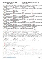 Đề thi thử THPT quốc gia trường môn vật lý THPT chuyên vinh năm 2016