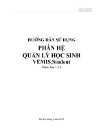HƯỚNG DẪN SỬ DỤNG PHÂN HỆ QUẢN LÝ HỌC SINHVEMIS.