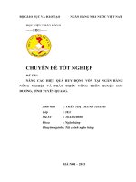 báo cáo thực tập tốt nghiệp tại Ngân Hàng nông nghiệp và phát triển nông thôn