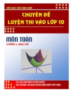 CHUYÊN đề đại số ôn THI vào lớp 10 các TRƯỜNG CHUYÊN