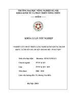 Nghiên cứu phát triển làng nghề bánh chưng tranh khúc  xã duyên hà, huyện thanh trì, TP hà nội