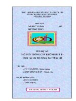 Đề tài nghiên cứu khoa học mô đun trồng cây không đất t+