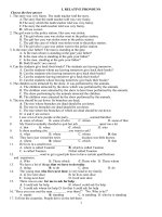 Đề cương trắc nghiệm tiếng anh