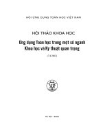 Ứng dụng Toán học trong một số ngành Khoa học và Kỹ thuật quan trọng