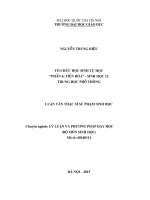 Tổ chức học sinh tự học phần 6 tiến hóa   sinh học 12 trung học phổ thông 