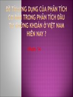 Ứng dụng phân tích cơ bản trong đầu tư chứng khoán tại việt nam