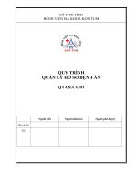 quy trình quản lý hồ sơ bệnh án