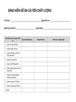 bảng kiểm đề án cải tiến chất lượng   project audit checklist